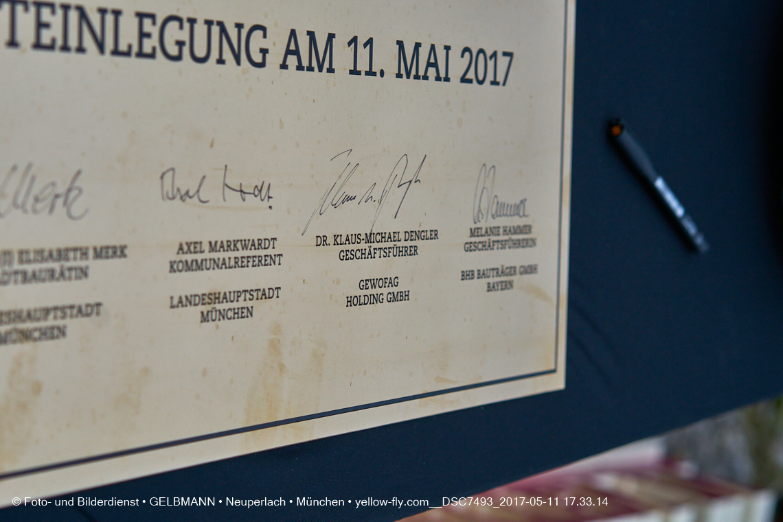 11. Mai 2017 - Grundsteinlegung für die LOGE und dem Kulturquadrat in Neuperlach